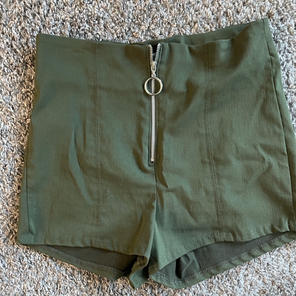 Army green shorts